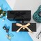 Black Gift Box 8 x 7 x 3.3 Inches – Luxury Collapsible Gift Box with Magnetic Lid & Ribbons, Small Present Box for Wedding, Groomsman, Birthday, Christmas (Glossy Black)